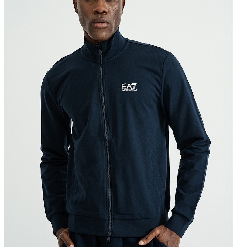 Суитшърт с цип с висока яка - Ултрамарин синьо EA7