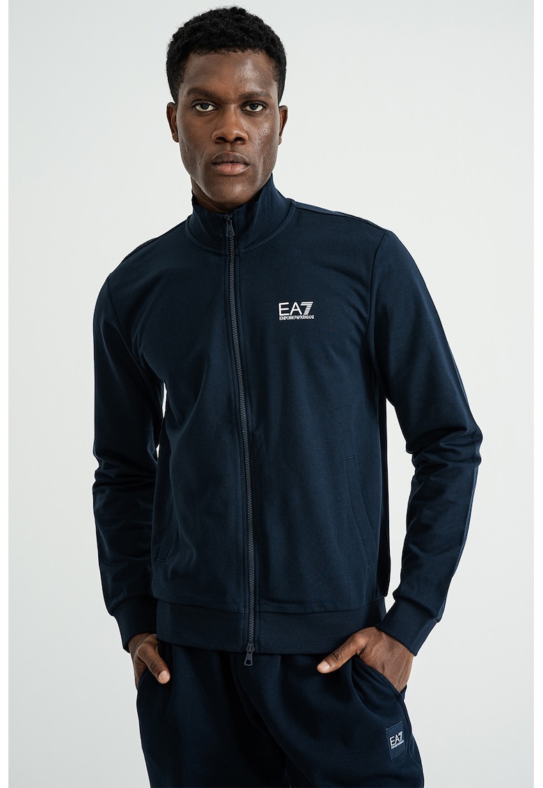 Суитшърт с цип с висока яка - Ултрамарин синьо EA7