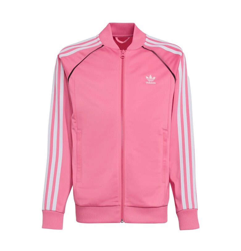 Суитшърт с цип стандартна кройка с лого adidas