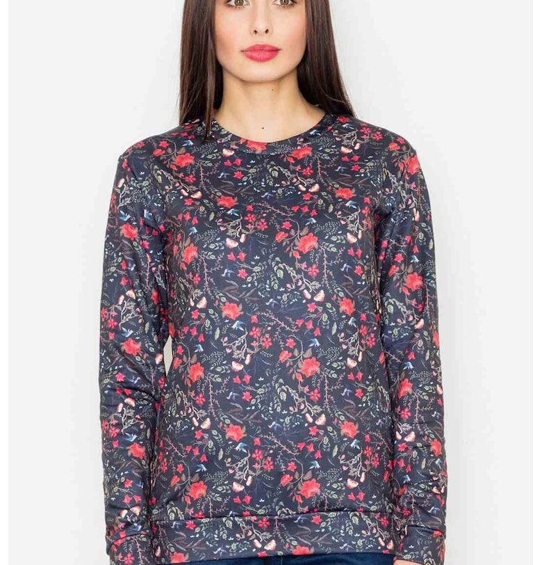 Суитшърт  флорален модел - полиестер - многоцветен Figl