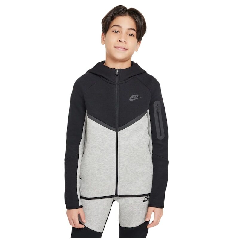 Суичър  Tech Fleece FZ - PD 50371 - Черен/Сив Nike