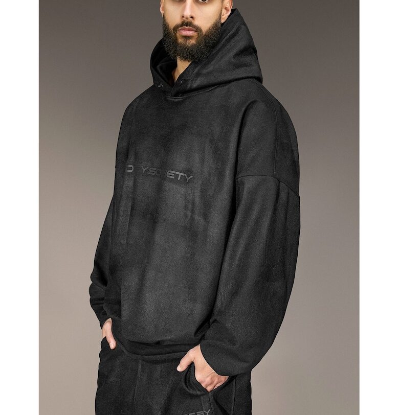 Суичър Овърсайз Произведен от Society - H16116 - Черен Made By Society