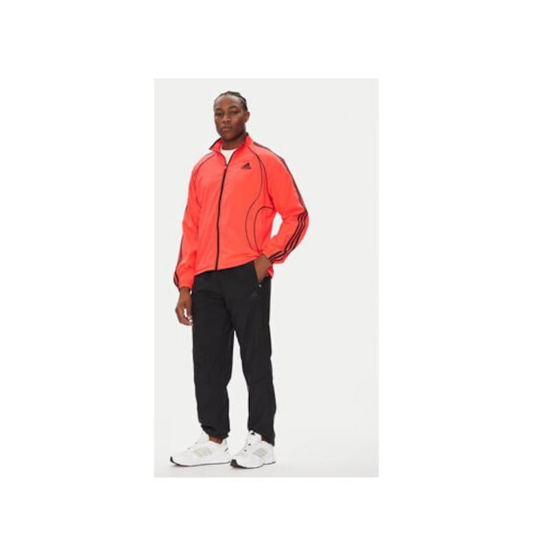 Суичър на райета и с контрастен цип adidas