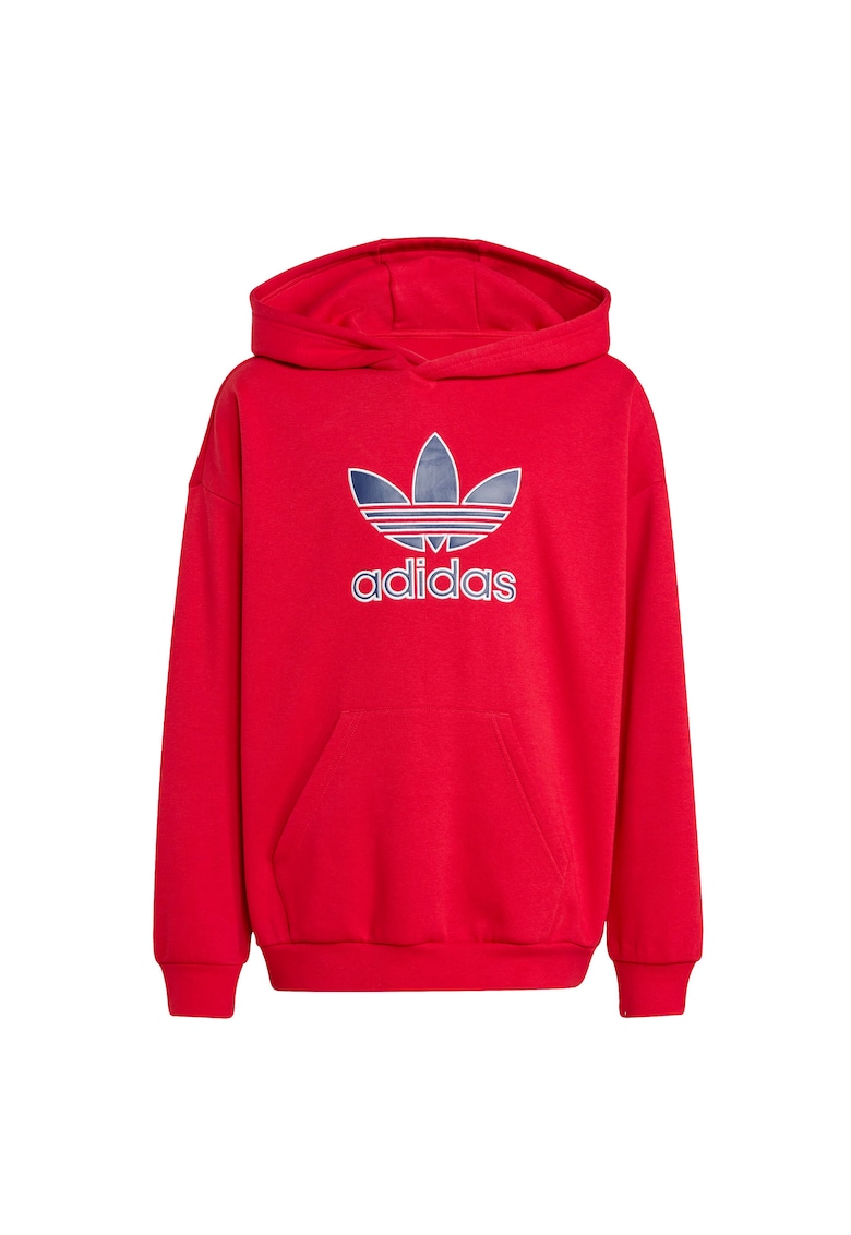 Суичър с кенгуру джоб с лого - стандартна кройка adidas