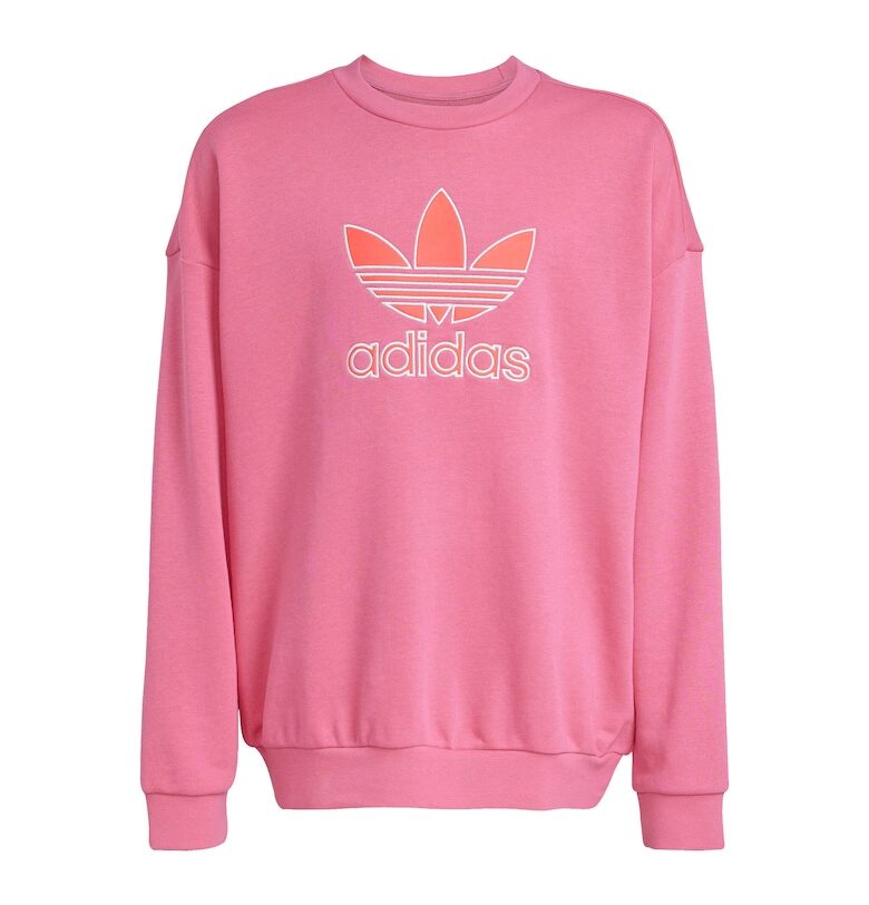 Суичър с кръгло деколте и лого принт - регуларна кройка adidas