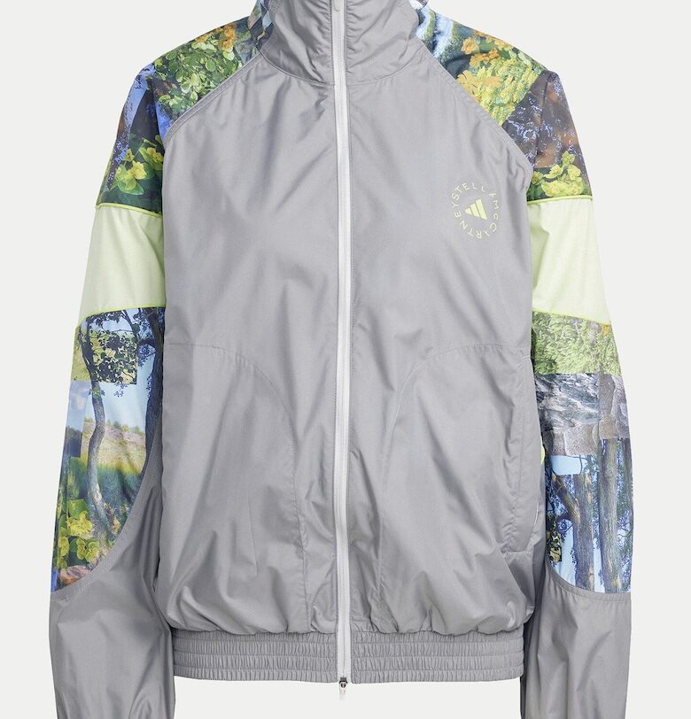 Суичър с принт и яка adidas