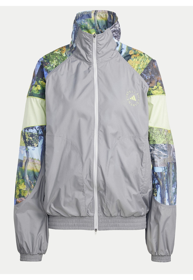 Суичър с принт и яка adidas