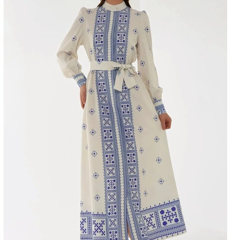 Текстилна рокля  с дълъг ръкав HiCCUP