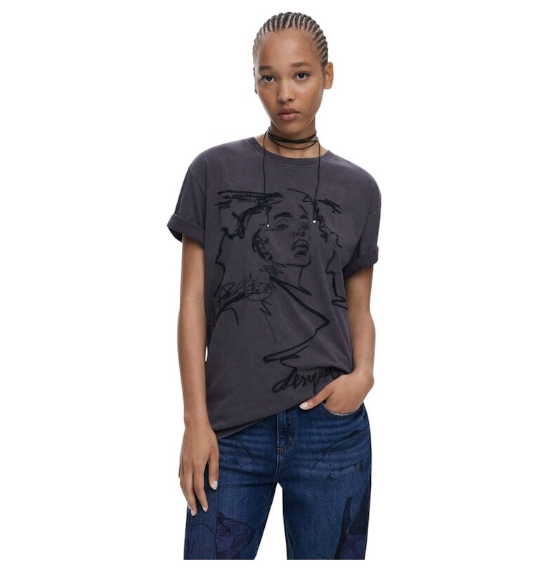 Тениска  Budapest 48983 - Виолетов DESIGUAL