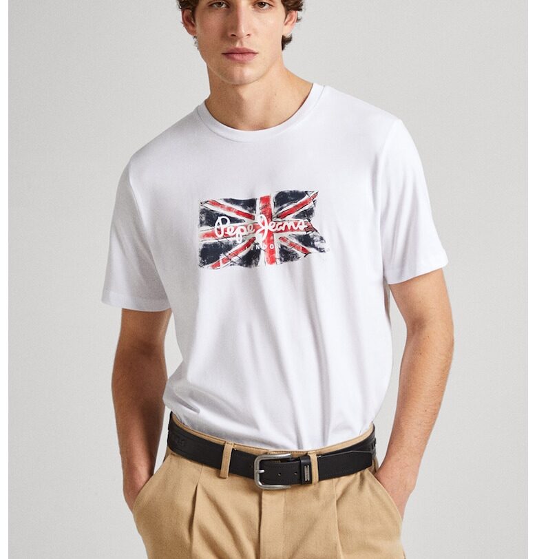 Тениска Clag с овално деколте и лого Pepe Jeans London