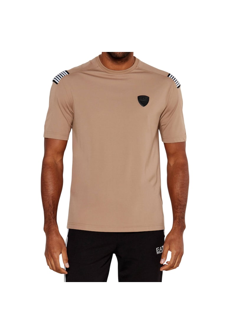 Тениска EA7 Premium Shield Soccer 38854 - Бежов Emporio Armani