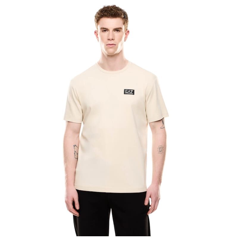 Тениска  EA7 Train Logo Premium 42621 - Бежов Emporio Armani