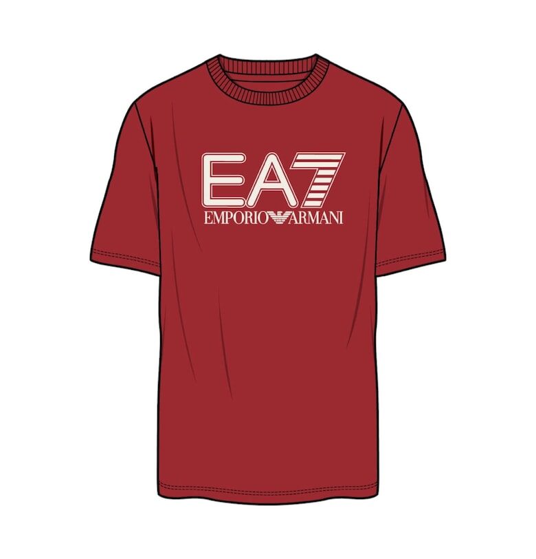 Тениска  EA7 Visibility - PJVQZ-6DPT62-1461 35312 - Червен Emporio Armani