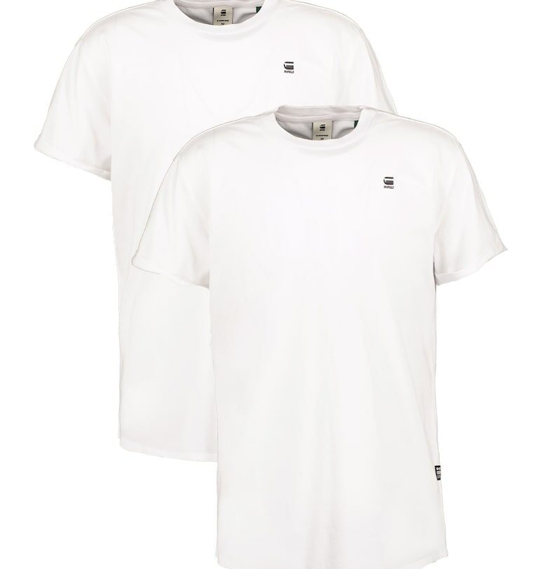 Тениска Lash от органичен памук - 2 броя - Бял G-STAR