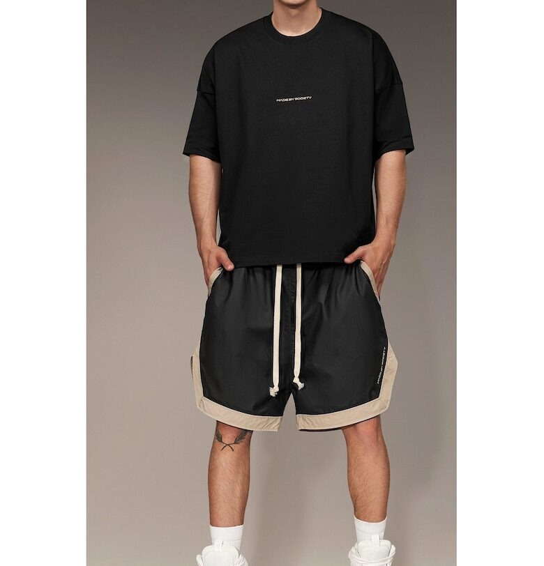 Тениска Произведено от Society - T16408 - Черен Made By Society