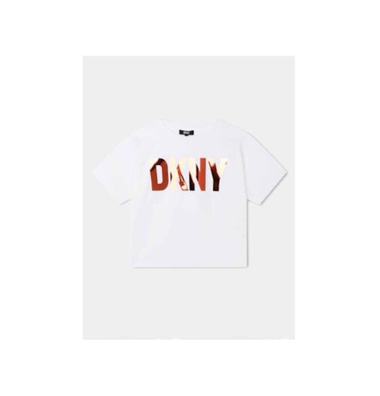 Тениска за момичета -  303060305 - Памук - 152 см - Бяла DKNY