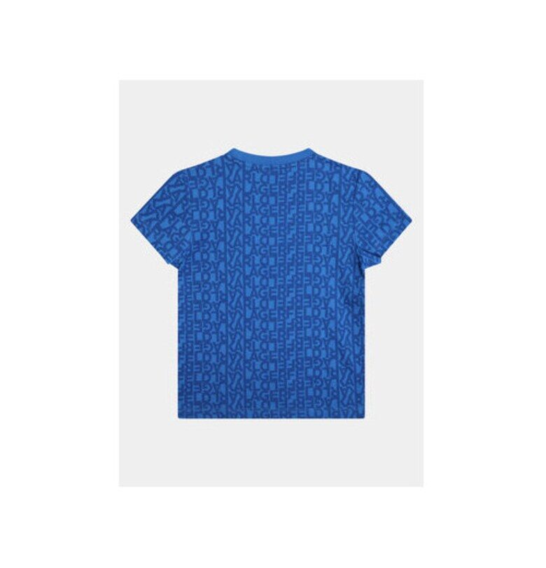 Тениска за момче -  303643393 - Памук - Син - Син KARL LAGERFELD KIDS