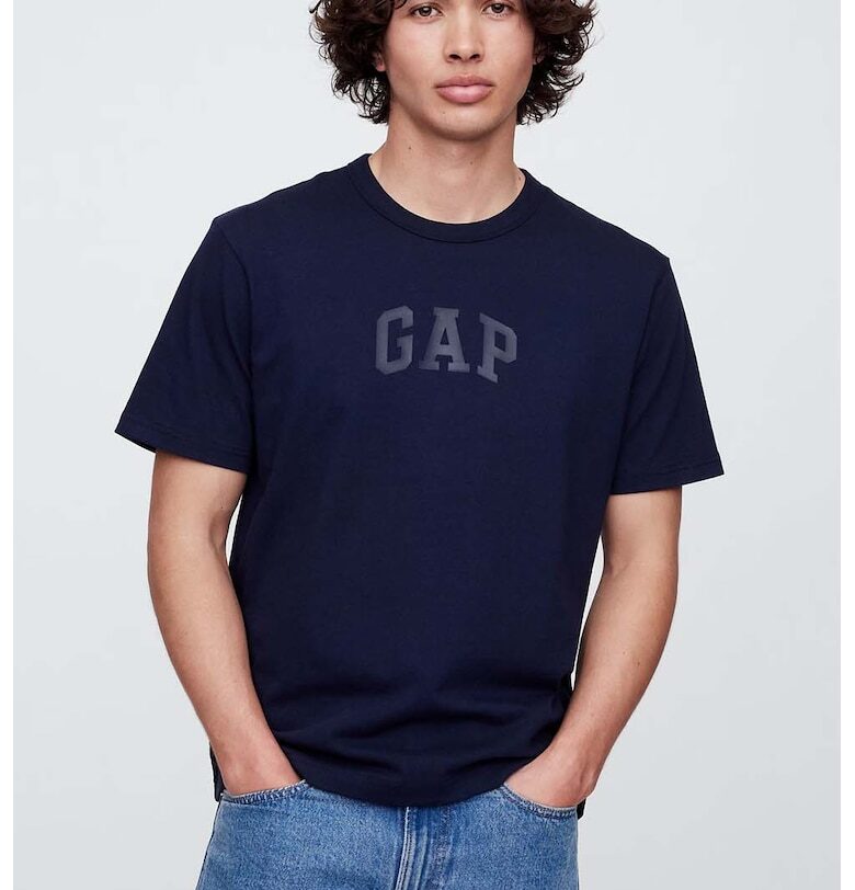 Тениска с лого - Тъмносин GAP