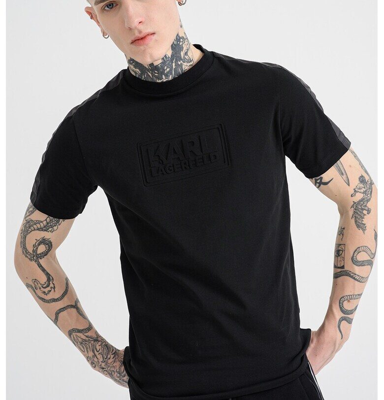 Тениска с лого - Черен Karl Lagerfeld