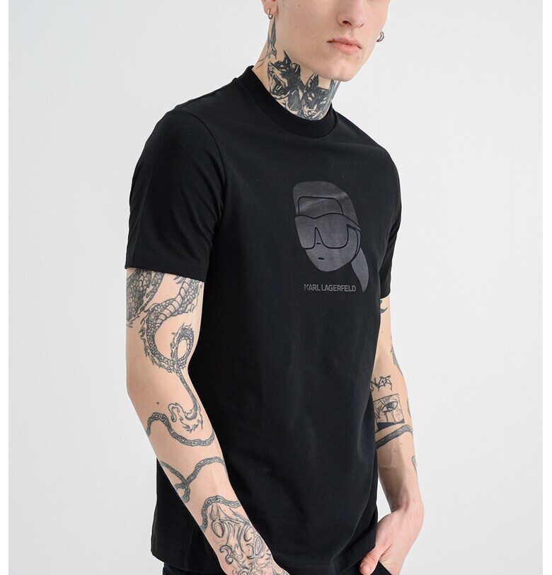 Тениска с лого - Черен Karl Lagerfeld