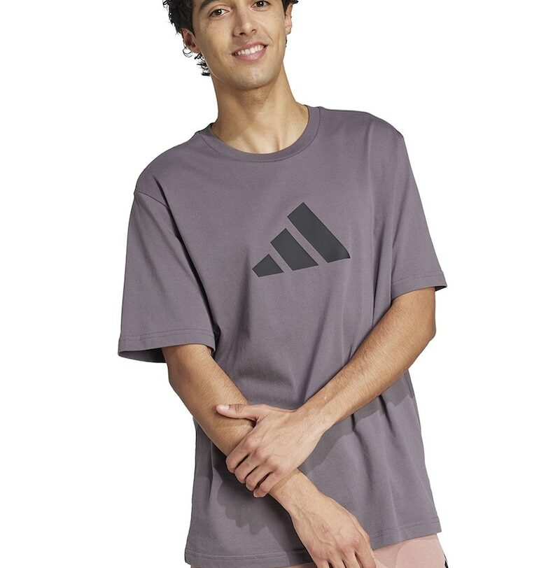 Тениска с лого - Tъмносив adidas Sportswear