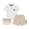 Тениска с лого и къс панталон - 2 части - Бял/Бежов KARL LAGERFELD KIDS