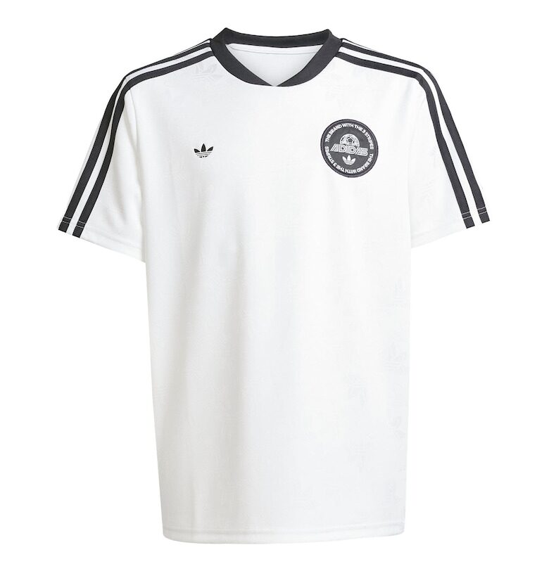 Тениска с лого и райета на ръкавите adidas