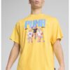 Тениска с принт - Шафраново жълто/Светлосин Puma