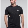 Тениска с райе - Черен BOSS