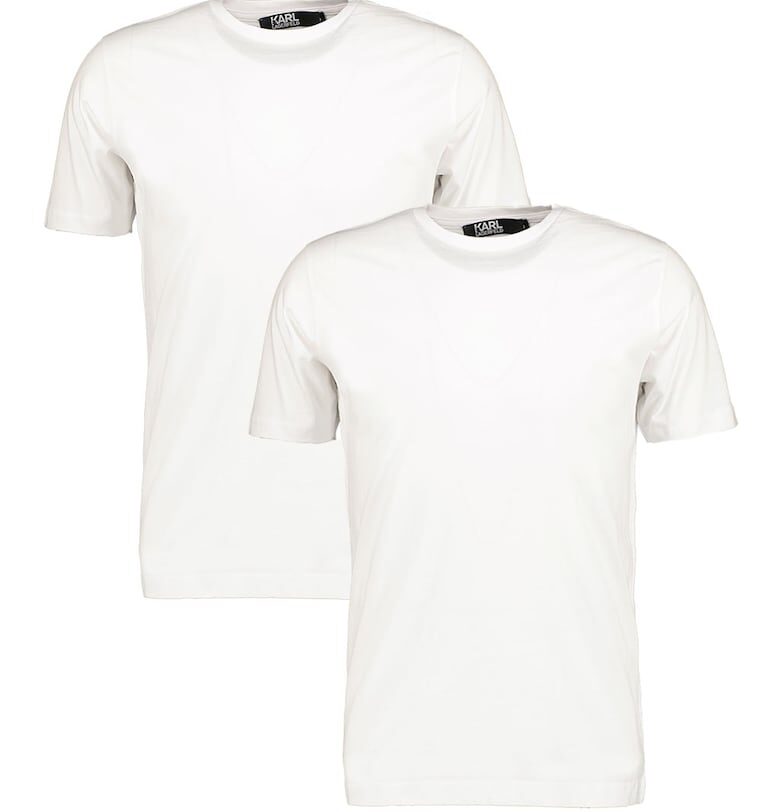 Тениски с овално деколте - 2 броя - Бял Karl Lagerfeld