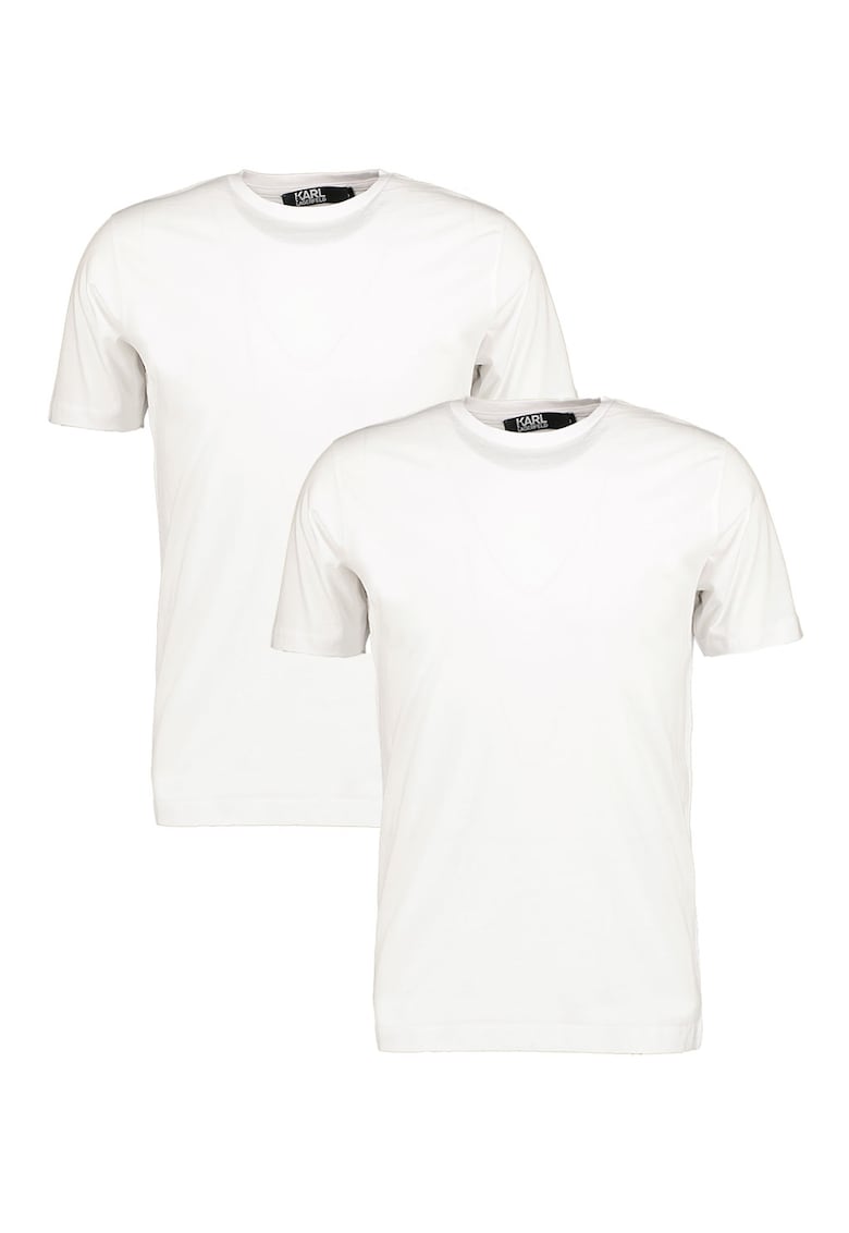 Тениски с овално деколте - 2 броя - Бял Karl Lagerfeld
