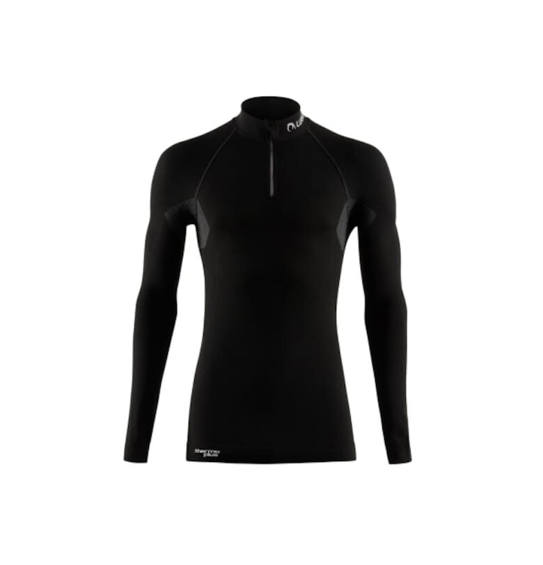 Термо тениска с дълъг ръкав и цип -  Alaska - черна Lurbel
