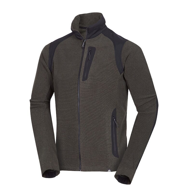 Трекинг суитшърт Szymon с цип - Тъмнозелен NORTHFINDER