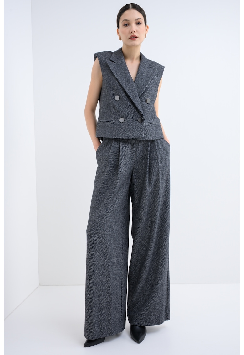 Уголемен елек с вълна - Черен/Сив ARMANI EXCHANGE