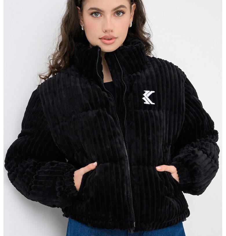 Уголемено джинсово яке - Черен Karl Kani