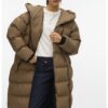 Уголемено зимно ватирано яке - Светлокафяв Vero Moda