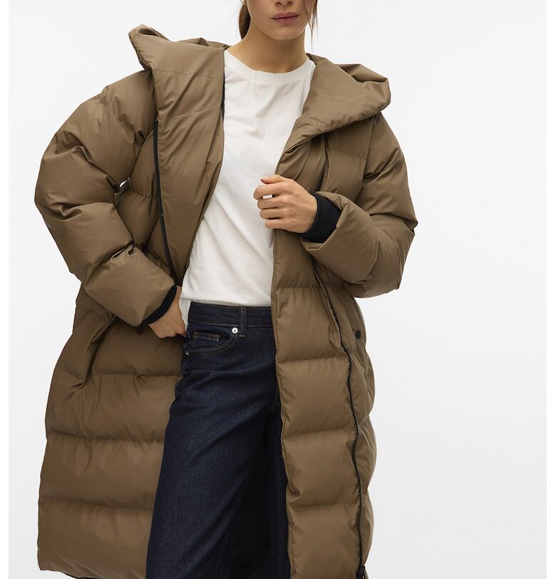 Уголемено зимно ватирано яке - Светлокафяв Vero Moda