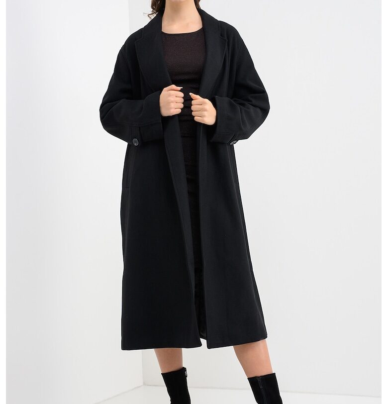 Уголемено палто Maisy с вълна - Черен Only