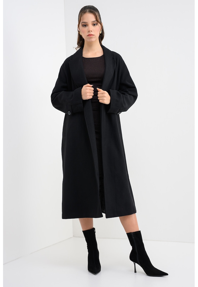 Уголемено палто Maisy с вълна - Черен Only