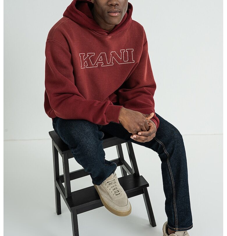 Уголемено худи с лого - Керемидено червено Karl Kani