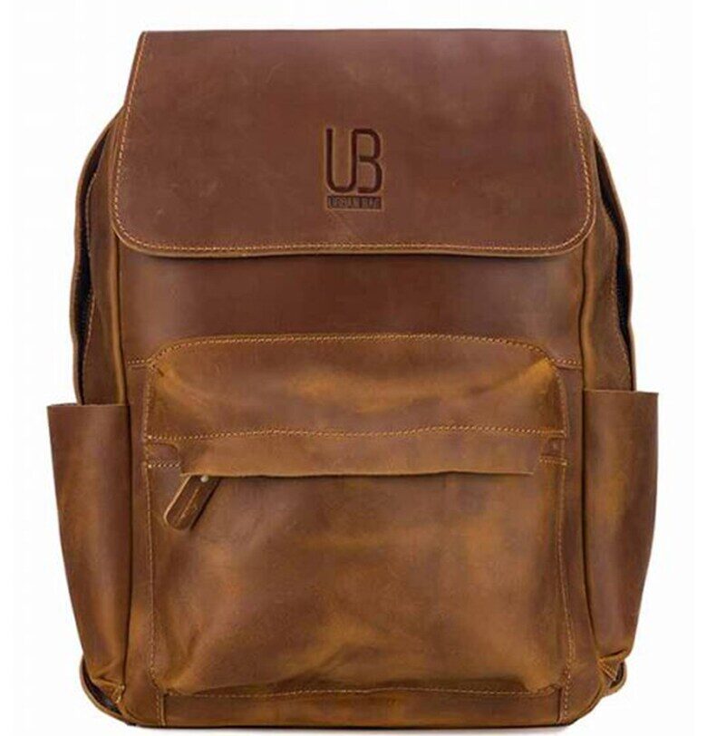 Унисекс кожена раница с релефно лого Urban Bag