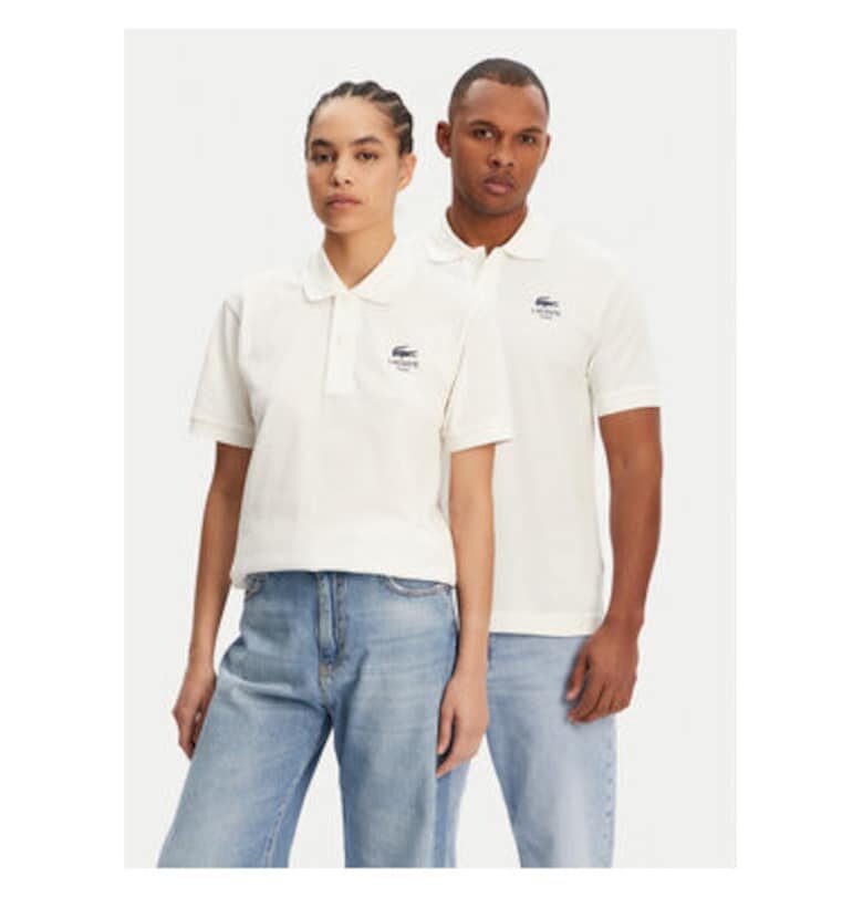 Унисекс поло тениска  PH2723 - памук - цвят екрю - Екрю Lacoste