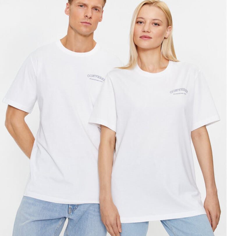 Унисекс тениска -  303250126 - Памук - Бяла - Бял Converse