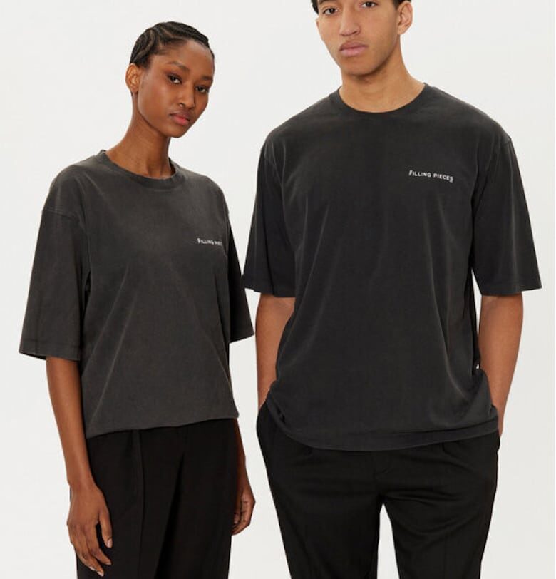 Унисекс тениска -  305038531 - Органичен памук - Черна - Черен FILLING PIECES