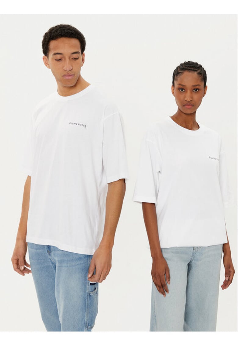 Унисекс тениска - 305038548 - Органичен памук - Бяла - Бял FILLING PIECES