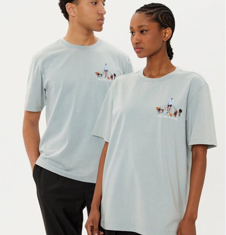 Унисекс тениска -  305038586 - Органичен памук - Зелена - Зелен FILLING PIECES