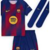 Унисекс футболен екип FCB от тениска - шорти и дълги чорапи - 3 части - Червен/Син Nike