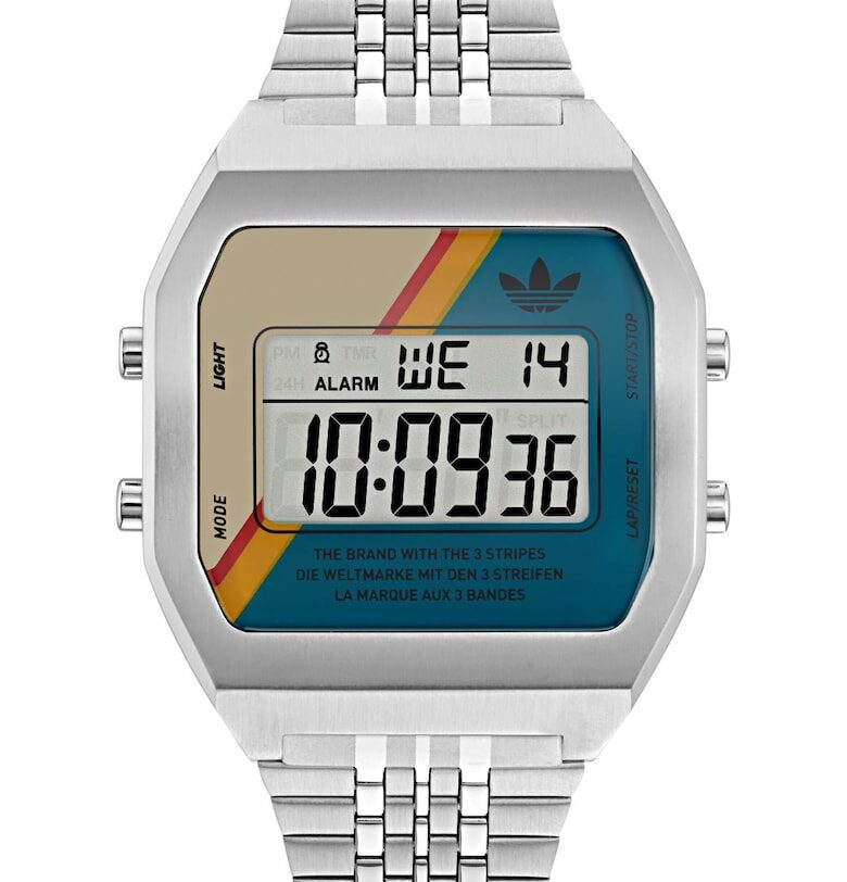 Унисекс часовник  Digital Two AOST23556 - неръждаема стомана - 36 мм - сребрист - водоустойчив на 5 ATM adidas