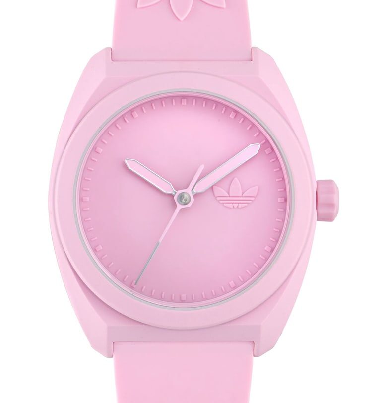 Унисекс часовник  Project Three - керамичен - розов - 42 мм - силиконова каишка adidas