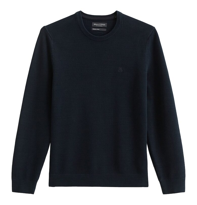 Фино плетен пуловер - Син Marc OPolo